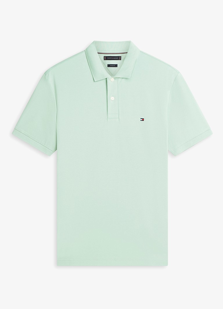 Tommy Hilfiger Heren Regular fit polo met logo in de kleur Mint