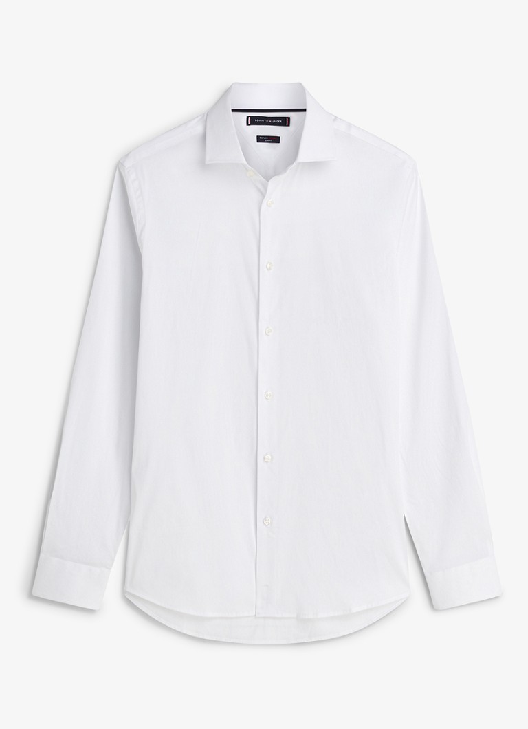 Tommy Hilfiger Heren Slim fit overhemd met button down kraag in de kleur Wit