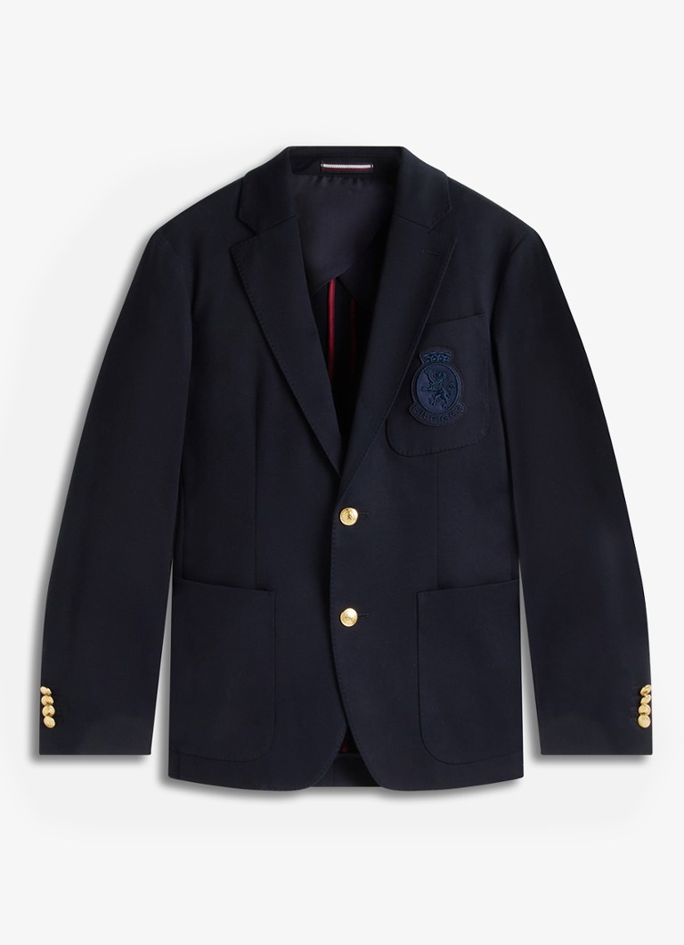 Tommy Hilfiger Heren Regular fit colbert met steekzakken in de kleur Donkerblauw