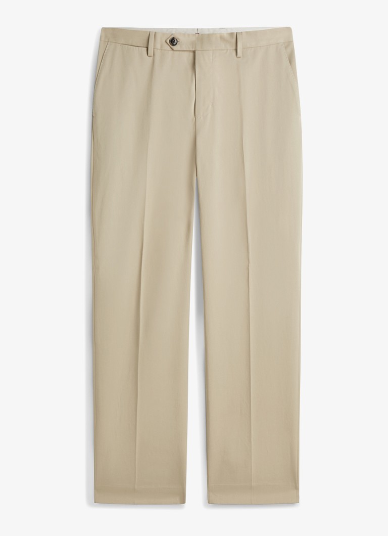 Tommy Hilfiger Heren Straight fit pantalon met steekzakken in de kleur Beige