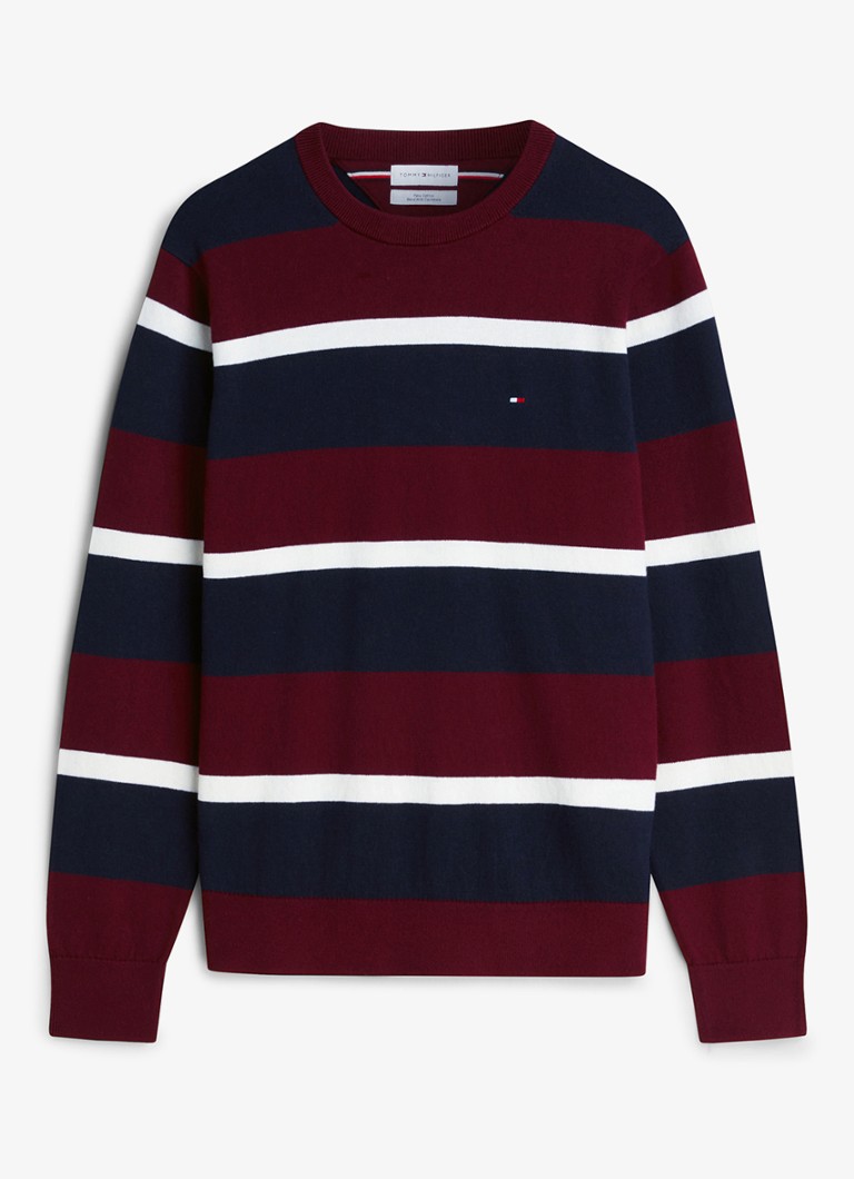 Tommy Hilfiger Heren Fijngebreide pullover in kasjmierblend met logoborduring in de kleur
