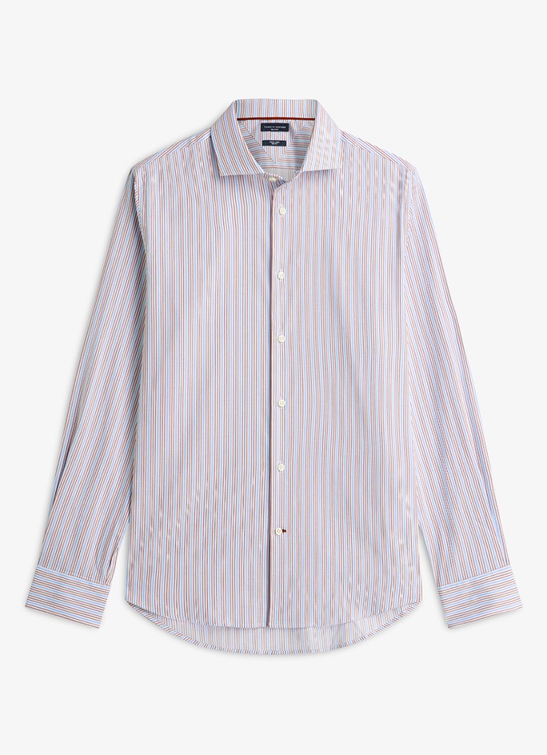 Tommy Hilfiger Heren Slim fit overhemd met streepprint in de kleur Lichtblauw