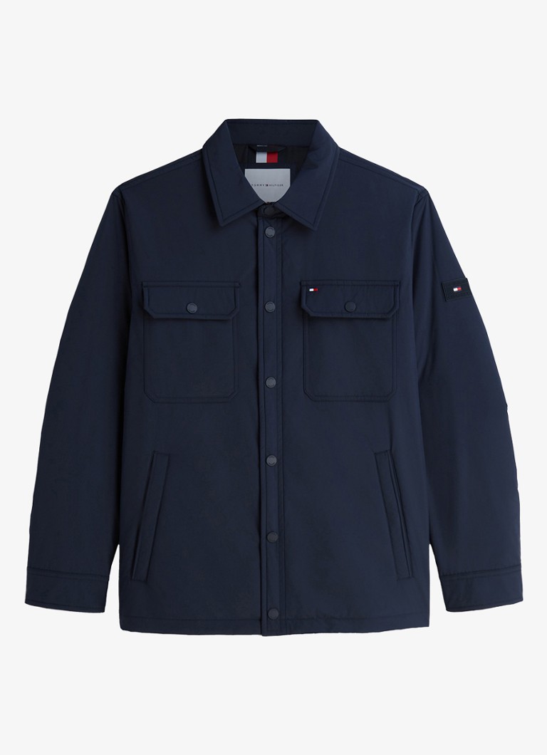 Tommy Hilfiger Heren Jack met borstzakken in de kleur Donkerblauw
