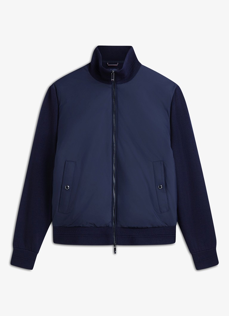 Tommy Hilfiger Heren New York Label jack in wolblend in de kleur Donkerblauw
