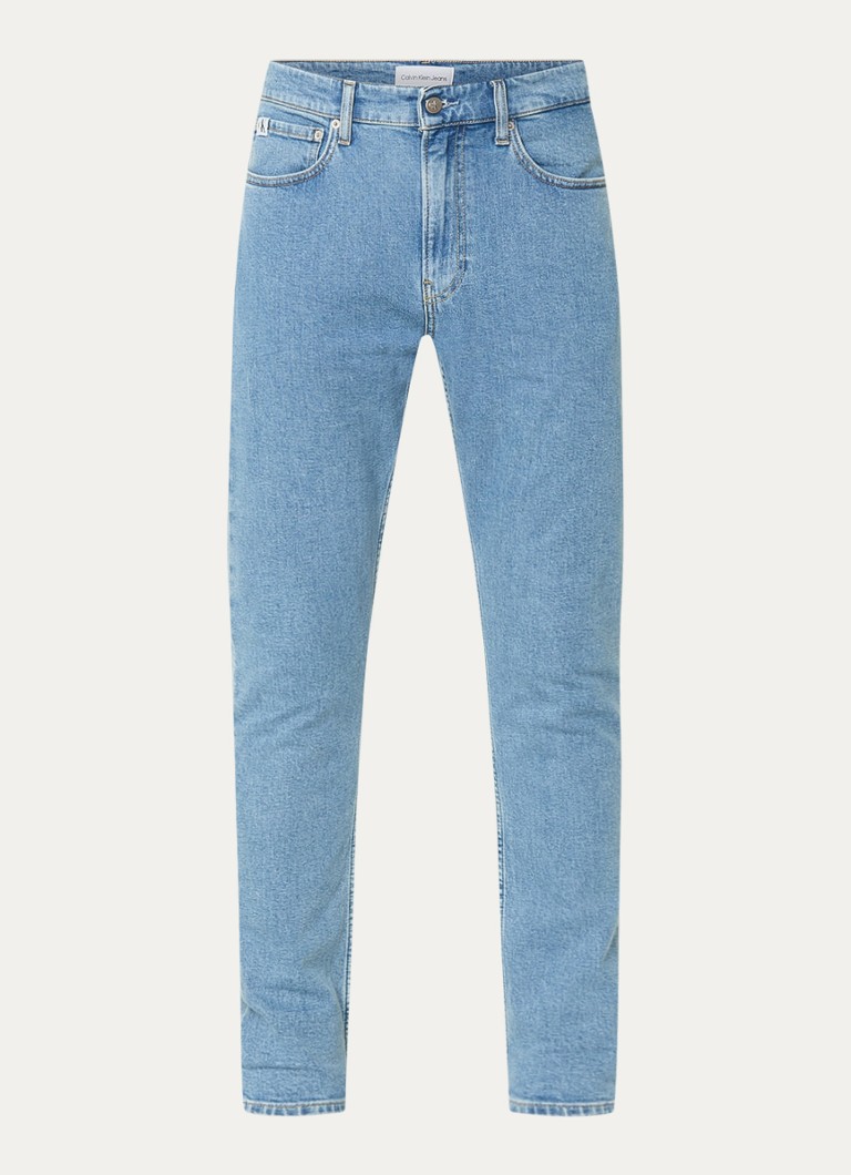 Calvin Klein Heren Slim fit jeans met medium wassing in de kleur Indigo
