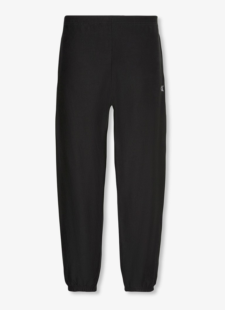 Calvin Klein Heren Tapered fit joggingbroek met logo in de kleur Zwart