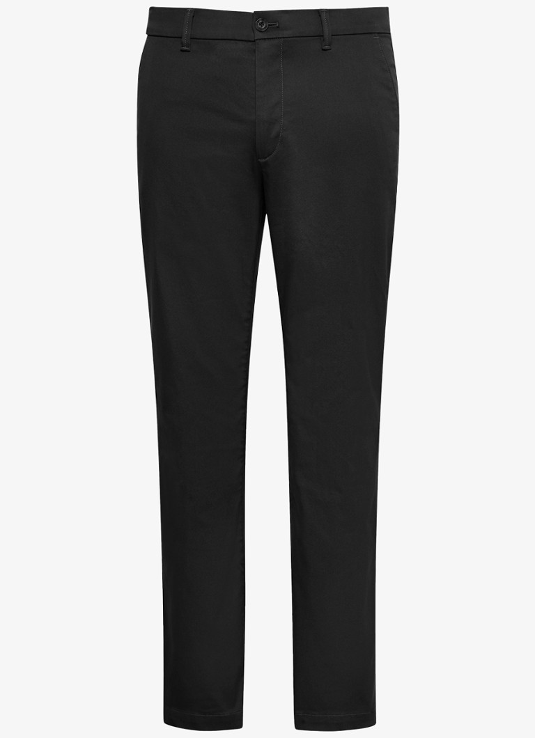 Calvin Klein Heren Slim fit chino met logo in de kleur Zwart