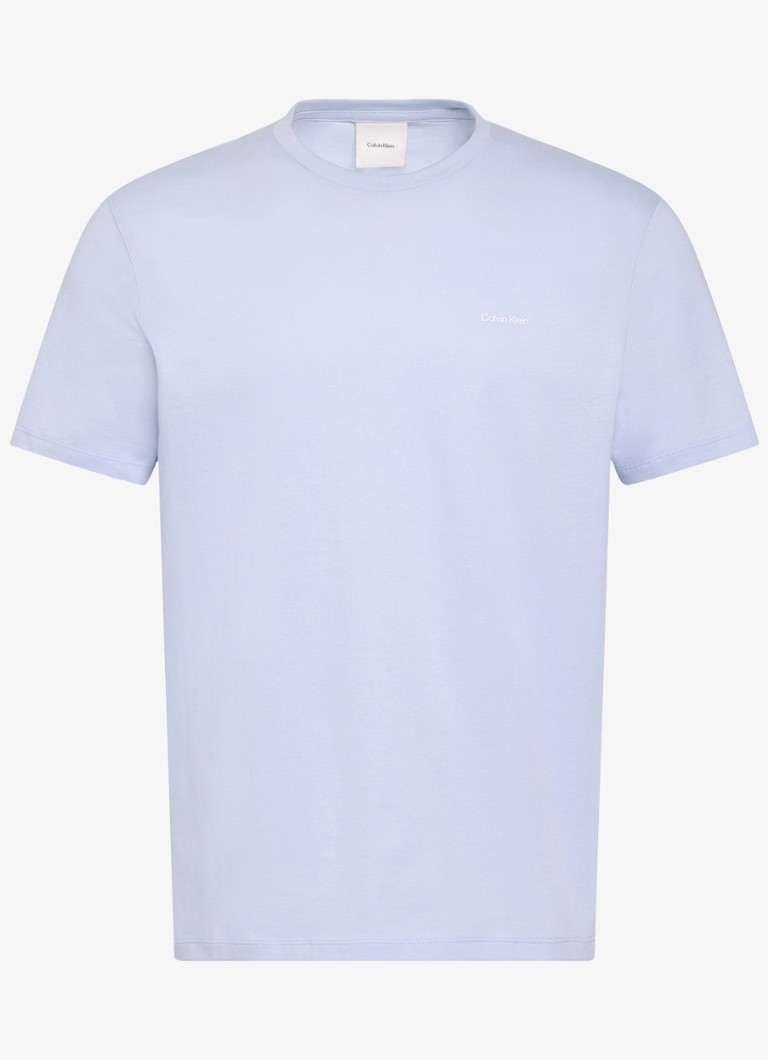 Calvin Klein Heren T-shirt met logo in de kleur Lichtblauw