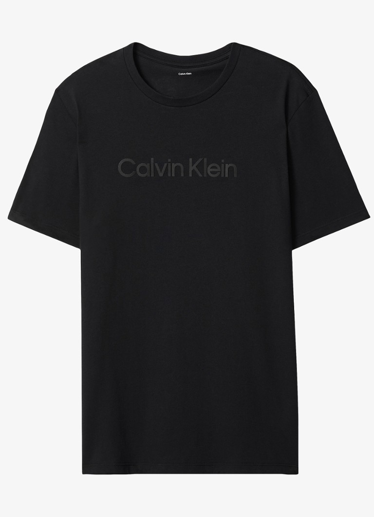 Calvin Klein Heren T-shirt met logo in de kleur Zwart