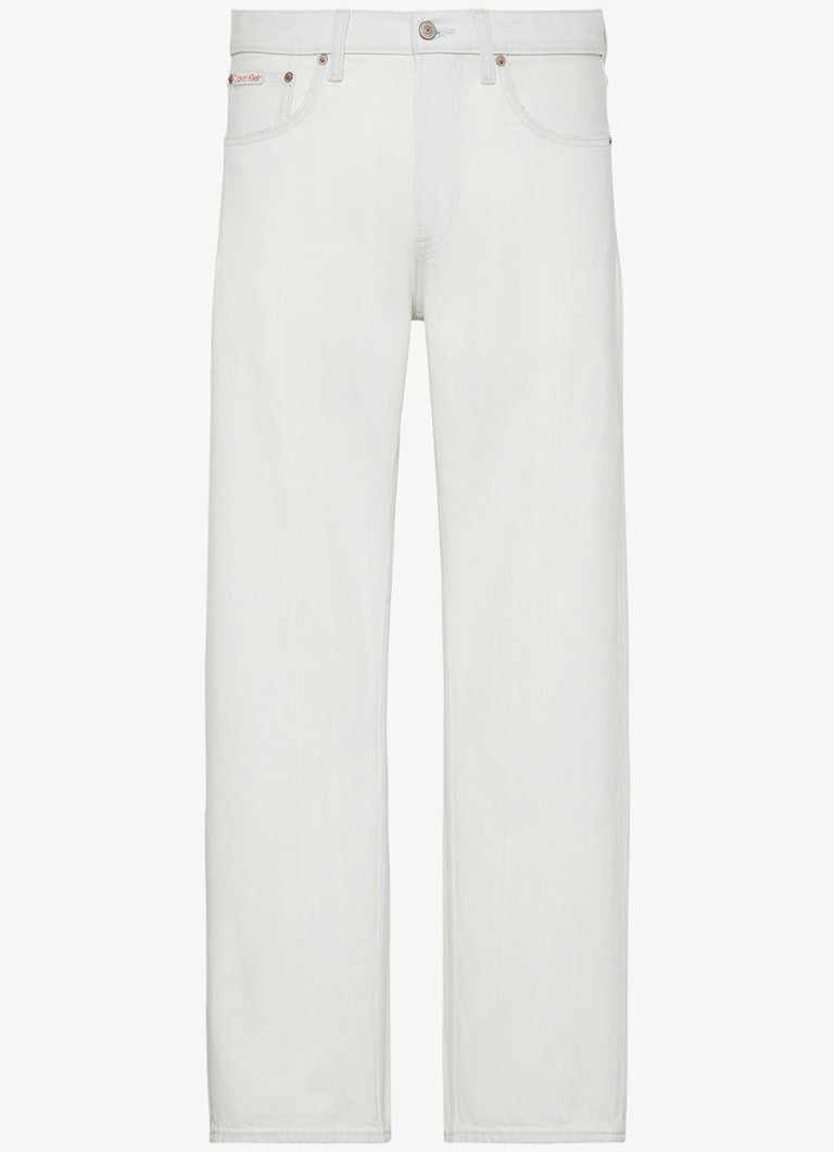 Calvin Klein Heren Loose fit jeans met gekleurde wassing in de kleur Wit