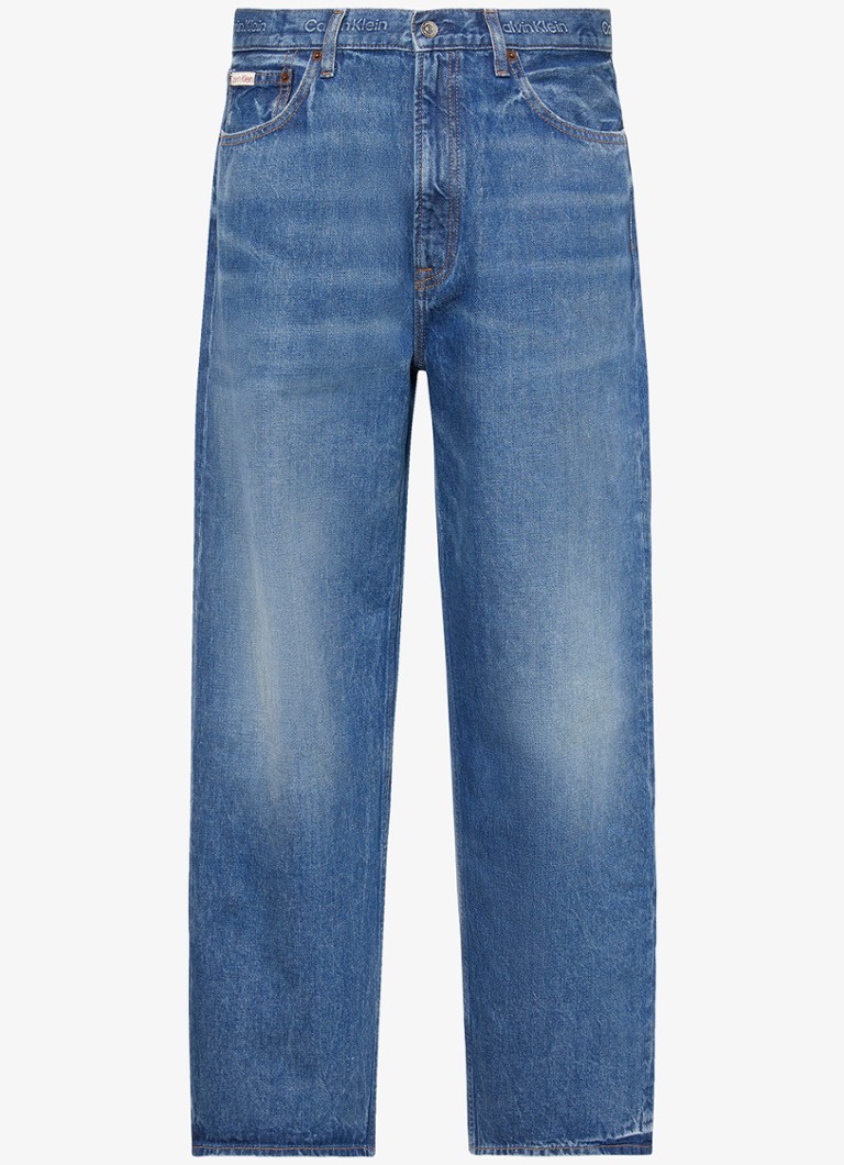 Calvin Klein Heren Straight leg jeans met steekzakken in de kleur Denim