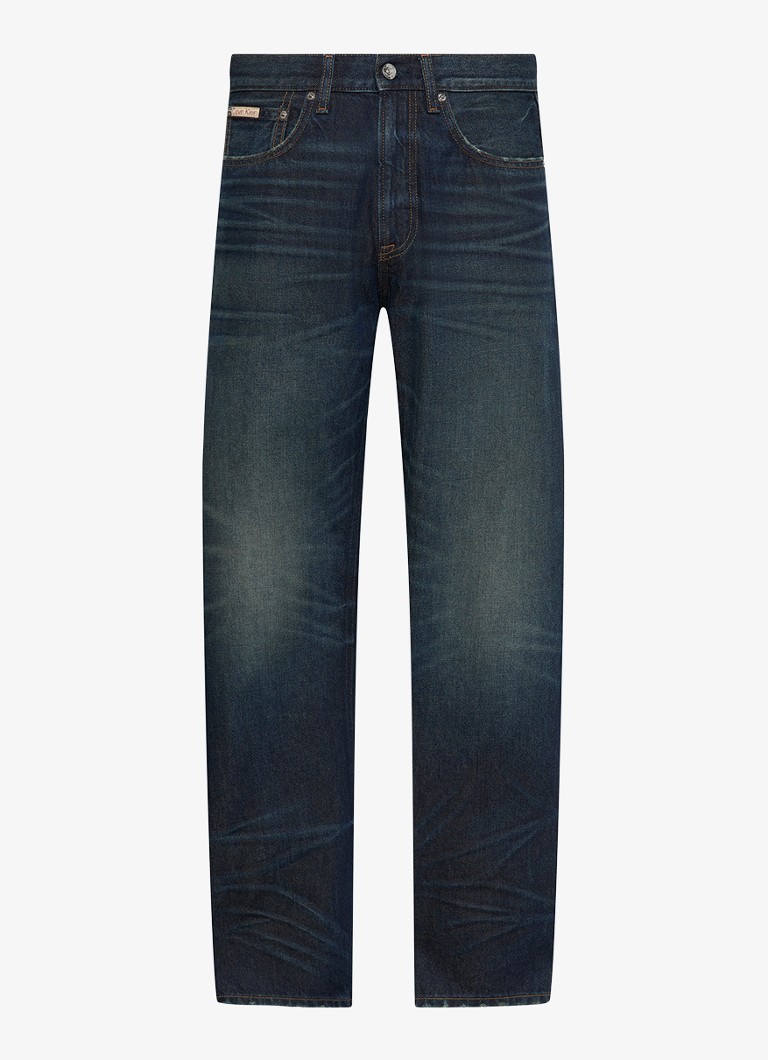 Calvin Klein Heren Straight leg jeans met donkere wassing in de kleur Denim