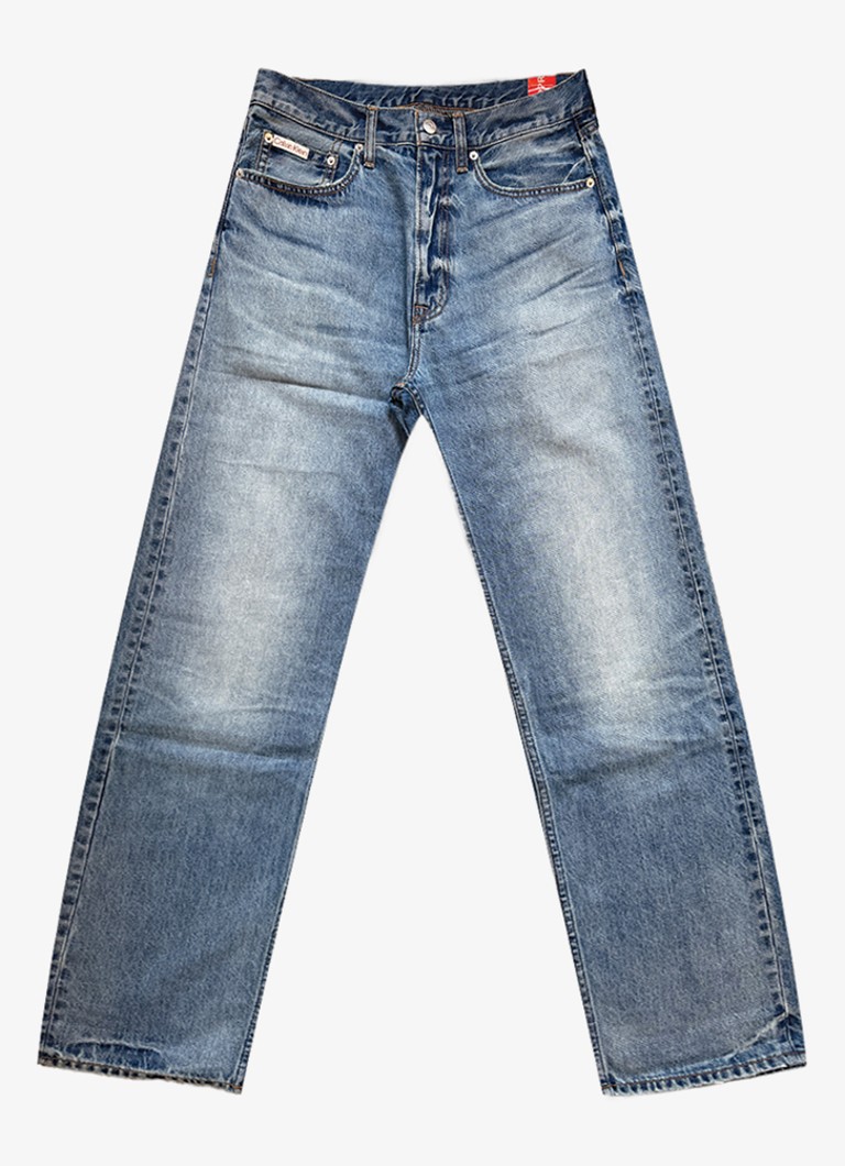 Calvin Klein Heren Straight leg jeans met steekzakken in de kleur Indigo