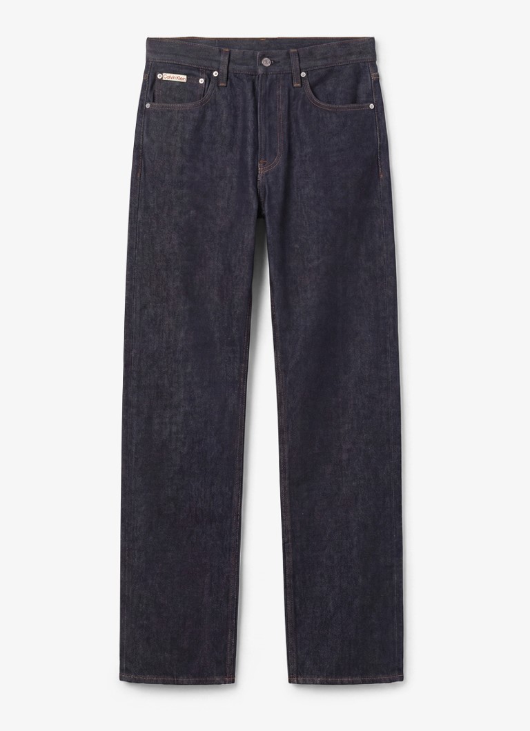 Calvin Klein Heren Straight leg jeans met steekzakken in de kleur Donkerblauw