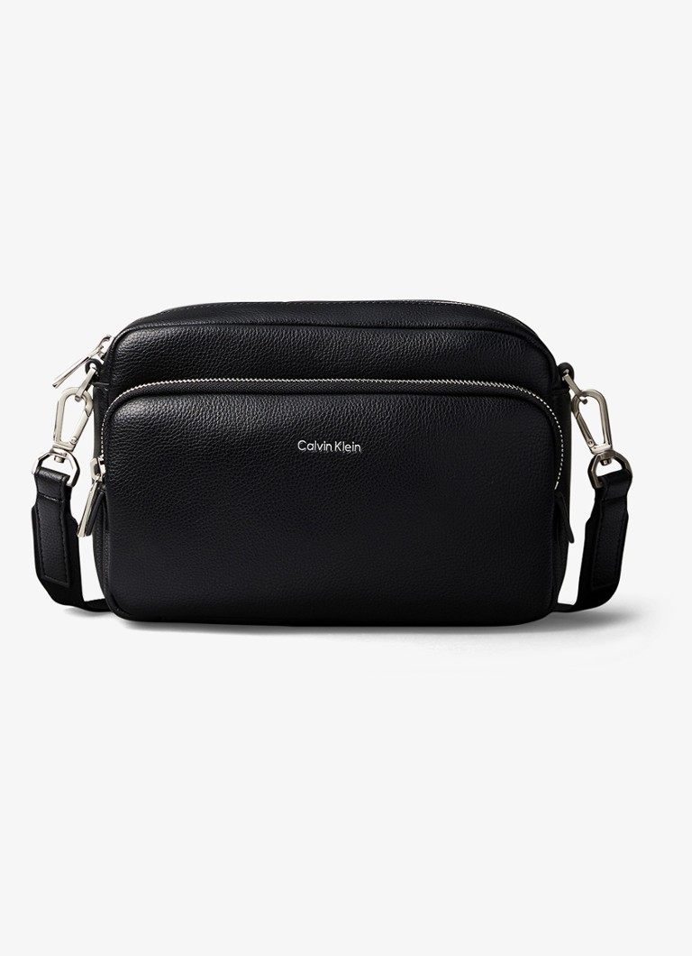 Calvin Klein Heren Crossbodytas met logo in de kleur Zwart