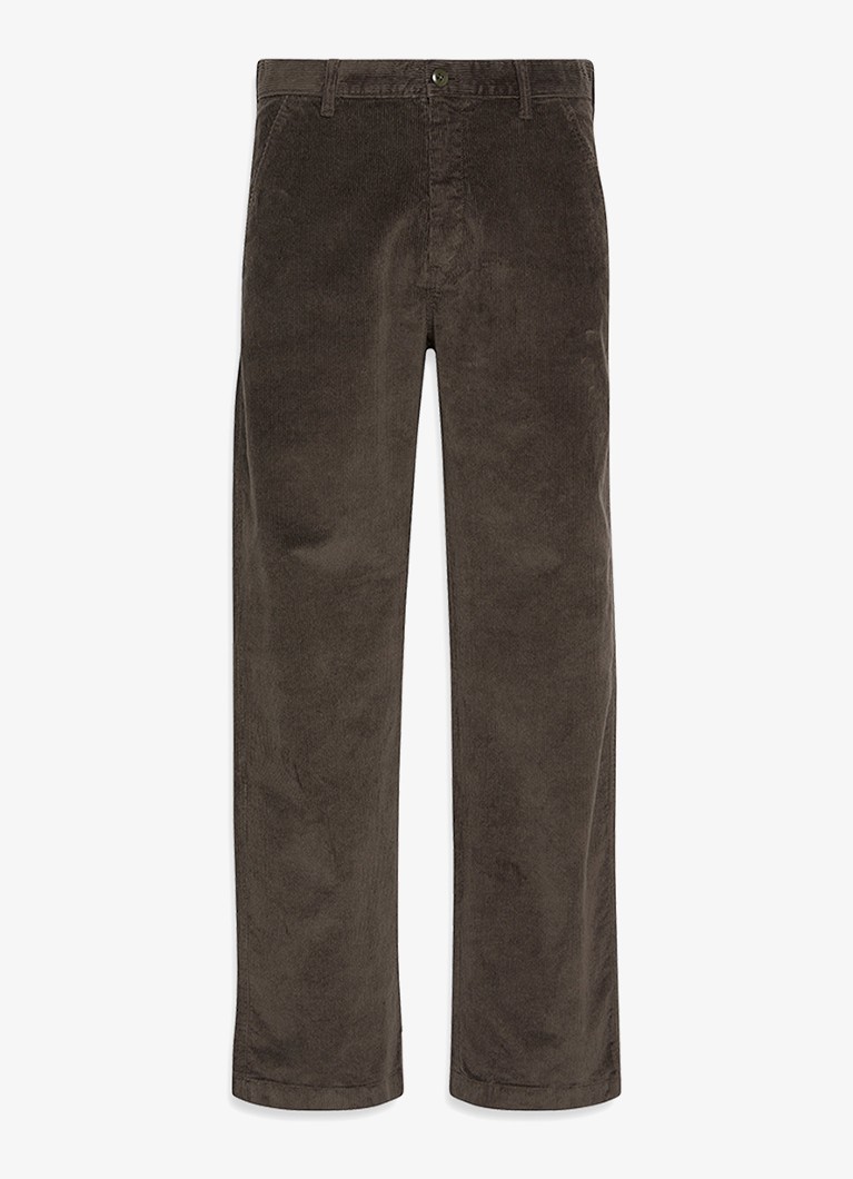 Calvin Klein Heren Straight fit chino van corduroy in de kleur Donkerbruin
