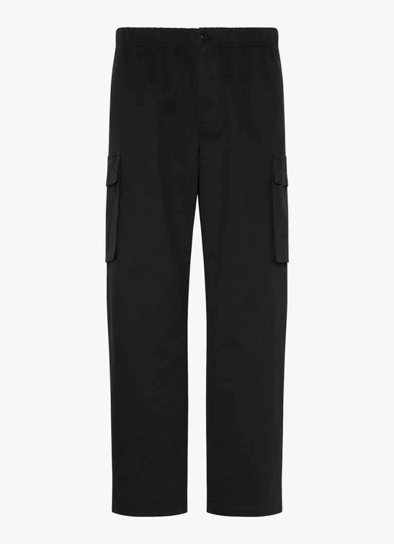 Calvin Klein Heren Straight fit cargobroek met steekzakken in de kleur Zwart