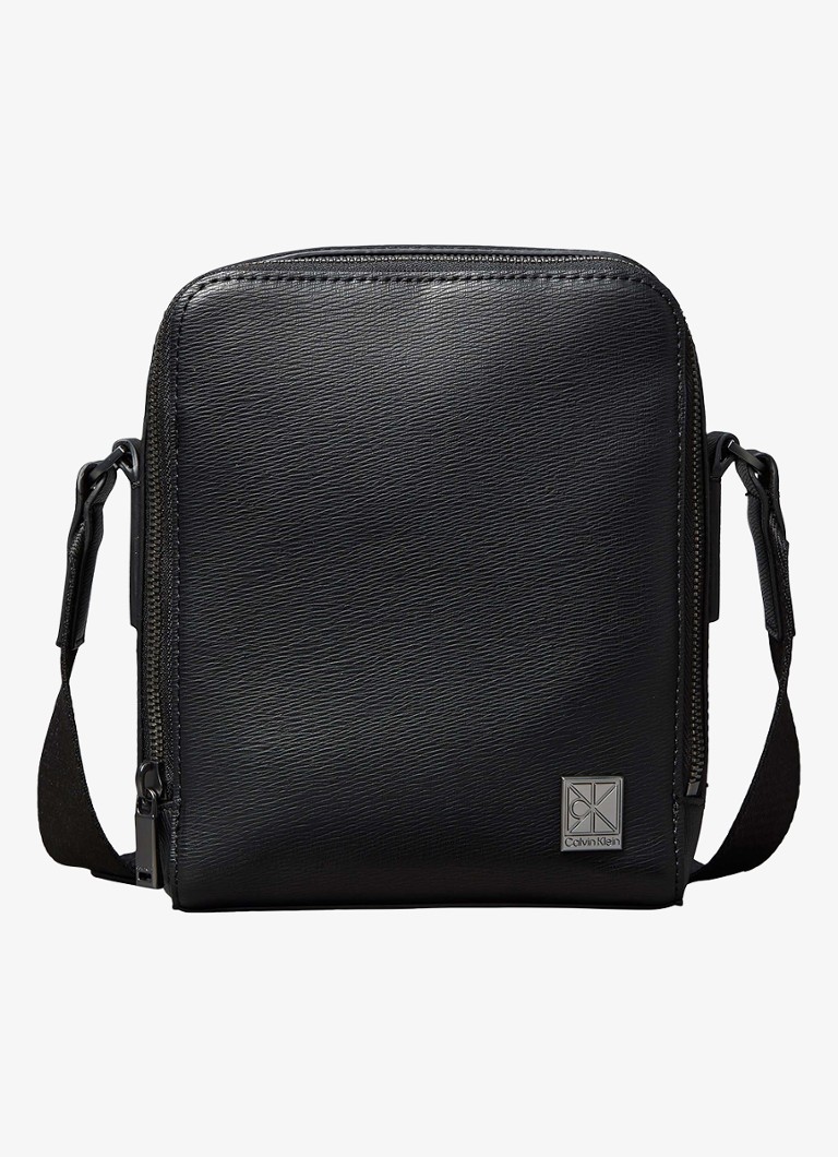 Calvin Klein Heren Crossbodytas met logo en verstelbare schouderriem in de kleur Zwart