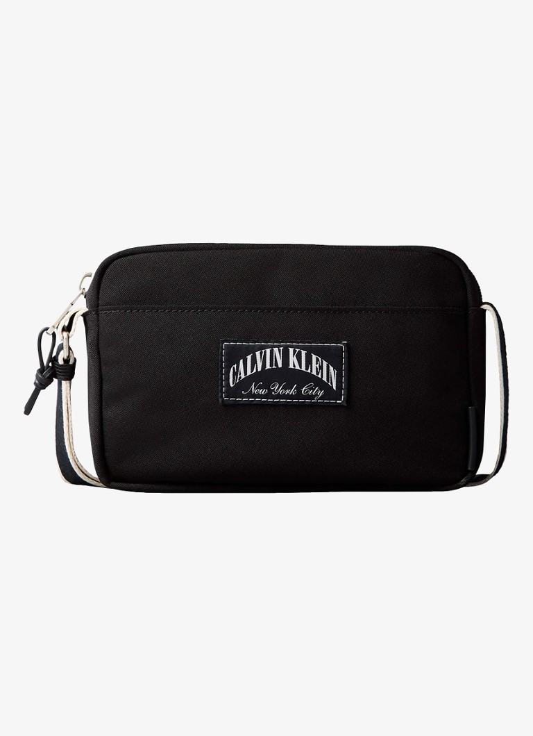 Calvin Klein Heren Crossbodytas met logo en verstelbare schouderriem in de kleur Zwart