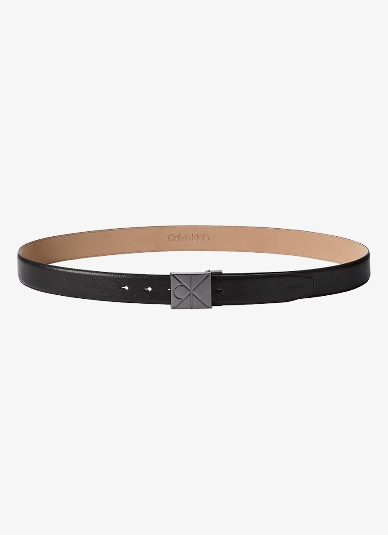 Calvin Klein Heren Riem met logo in de kleur Zwart