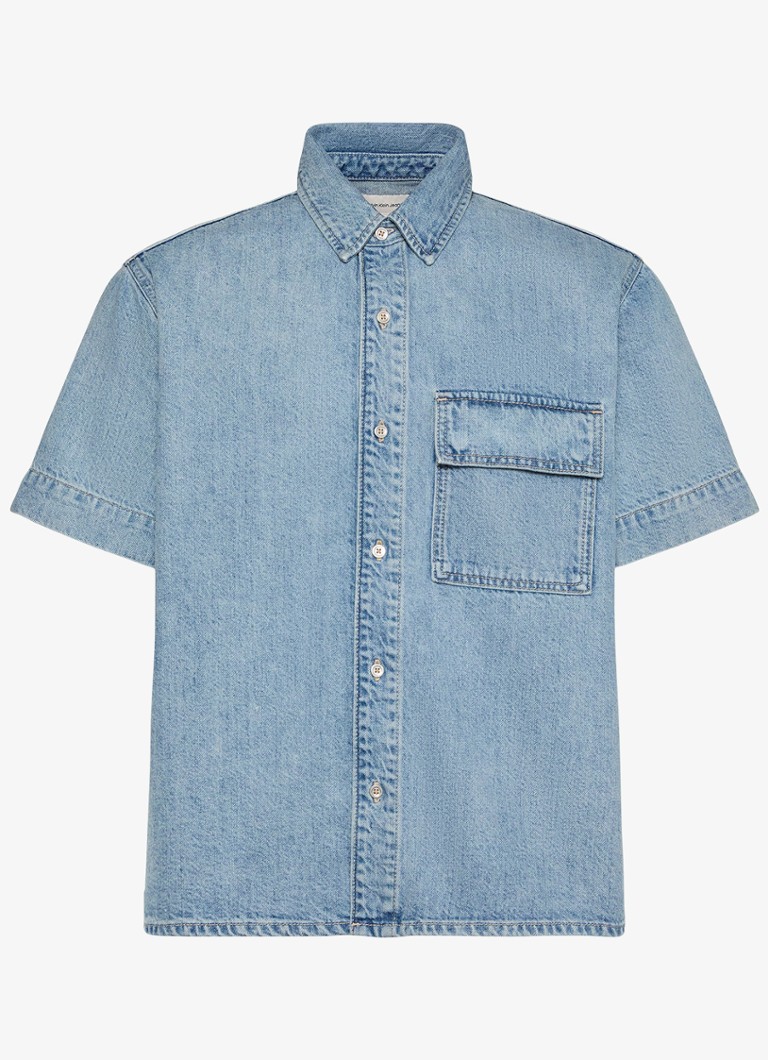 Calvin Klein Heren Overhemd van denim in de kleur Jeans