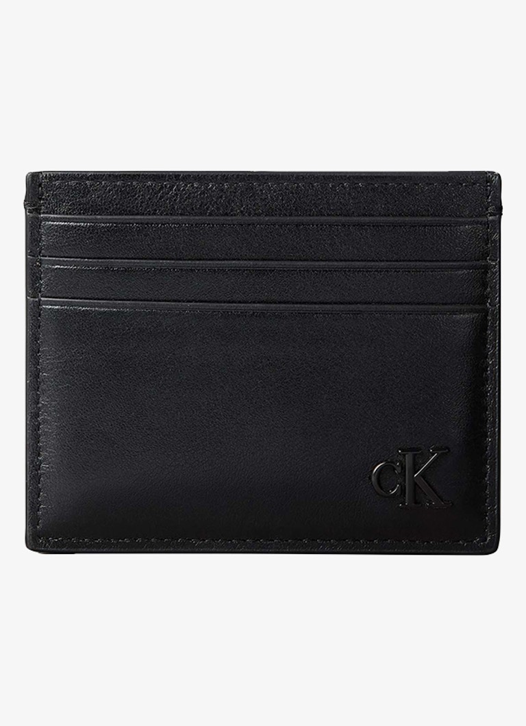 Calvin Klein Heren Pasjeshouder met logo in de kleur Zwart