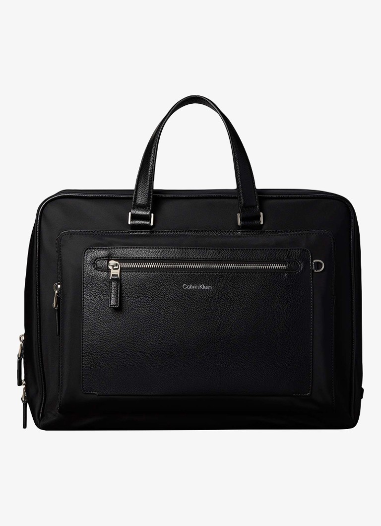 Calvin Klein Heren Laptoptas met logo in de kleur Zwart