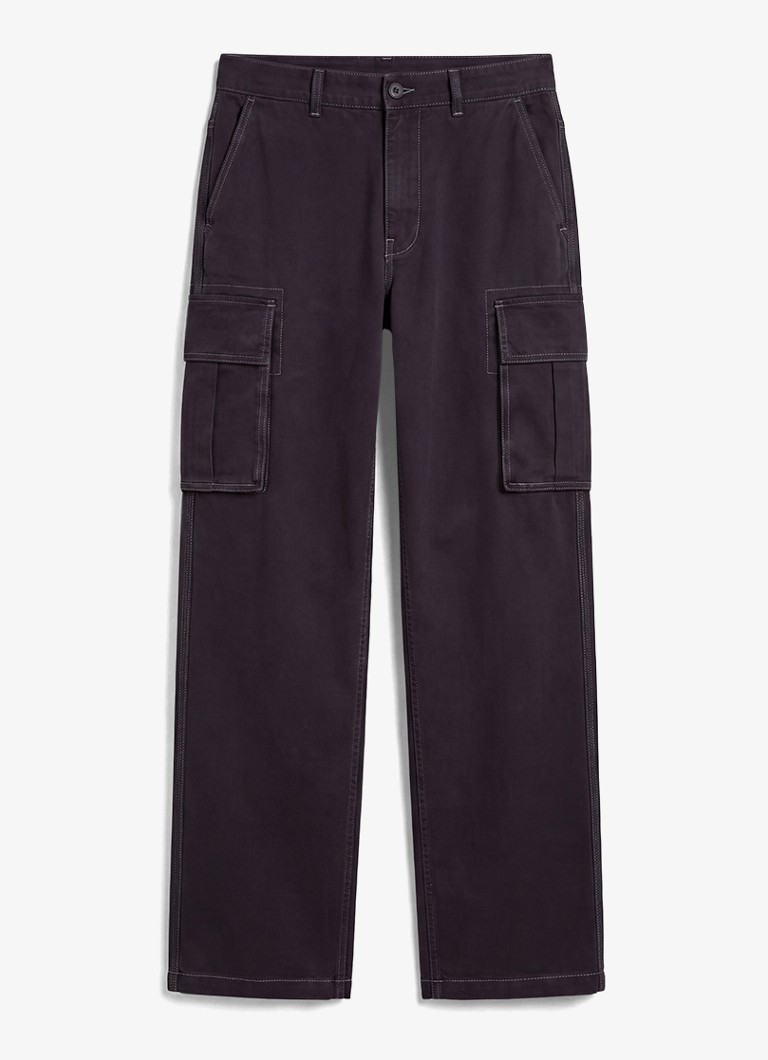 Calvin Klein Heren Straight leg cargobroek met opgestikte zakken in de kleur Donkergrijs