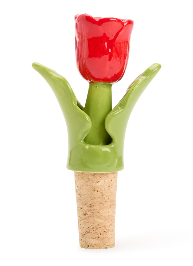 &Klevering Tulip wijnstopper Rood - Deal
