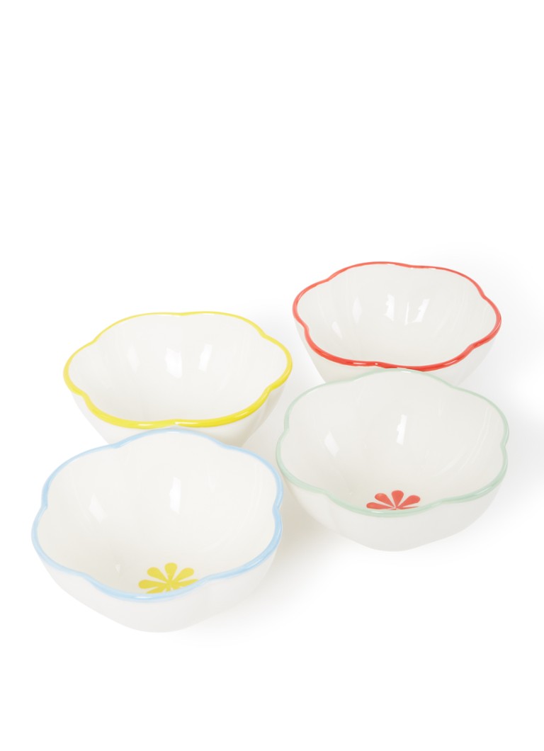 &Klevering Folk kom 12,5 cm set van 4 Wit - Deal