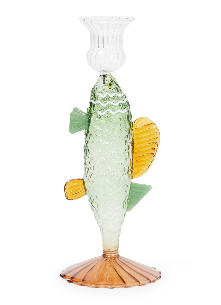 &Klevering Fish kandelaar 21 cm Groen - Deal