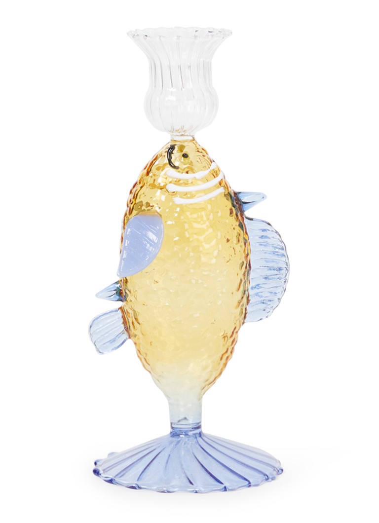 &Klevering Fish kandelaar 19 cm Geel - Deal