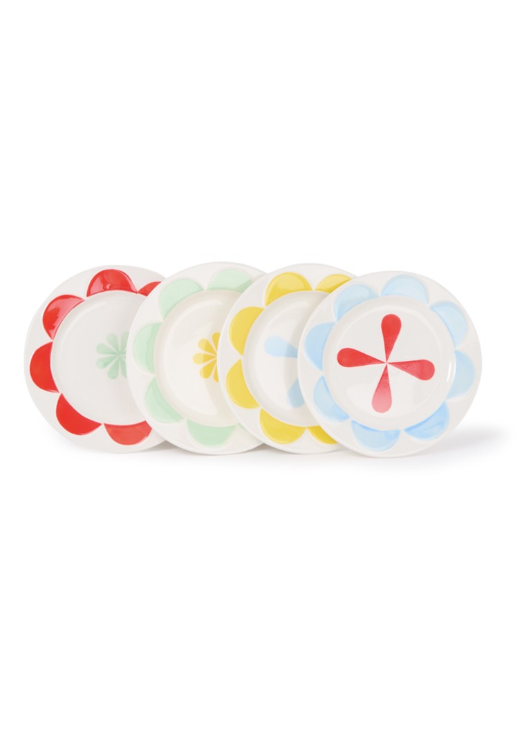 &Klevering Folk ontbijtbord 17,5 cm set van 4 Wit - Deal