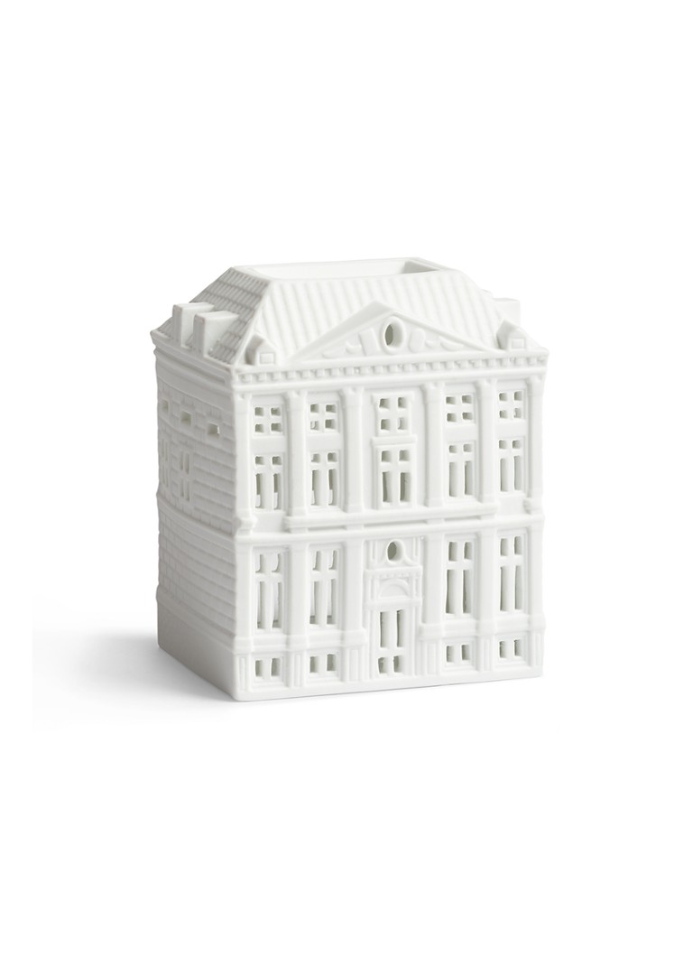 &Klevering Grachtenmuseum waxinelichthouder 14 cm Wit - Deal