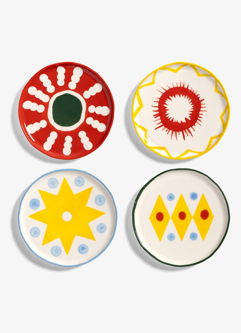 &Klevering Festivo borden set van 4 Multicolor - Deal