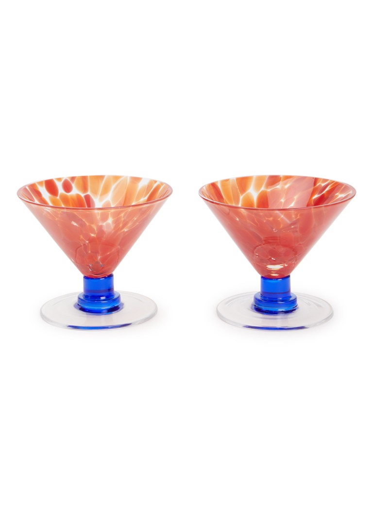 &Klevering Coupe Rialto cocktailglas 15 cl set van 2 Oranje - Deal