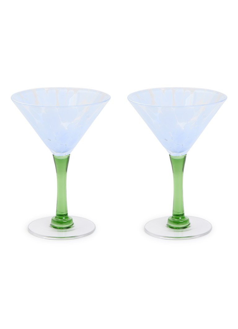 &Klevering Rialto coupe 15 cl set van 2 Blauw - Deal