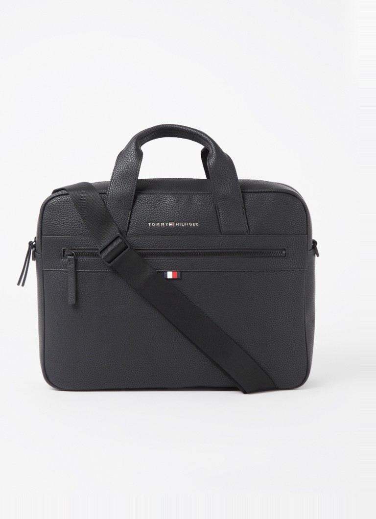 Tommy Hilfiger Heren Essential businesstas met 15 inch laptopvak in de kleur Zwart