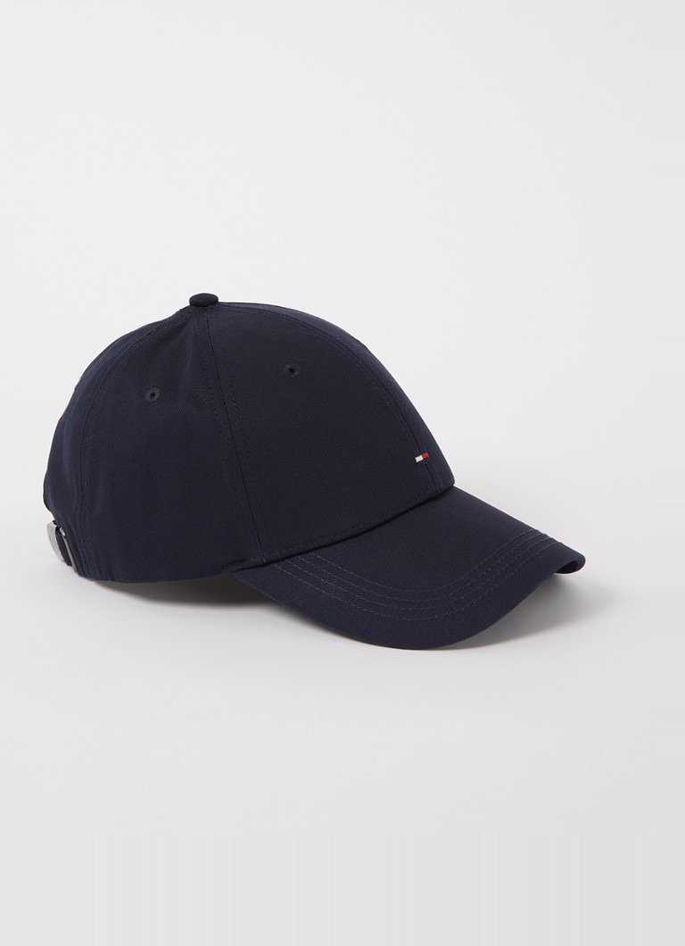 Tommy Hilfiger Heren Pet met logo in de kleur Donkerblauw