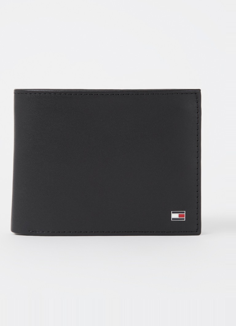 Tommy Hilfiger Heren Eton portemonnee van leer in de kleur Zwart