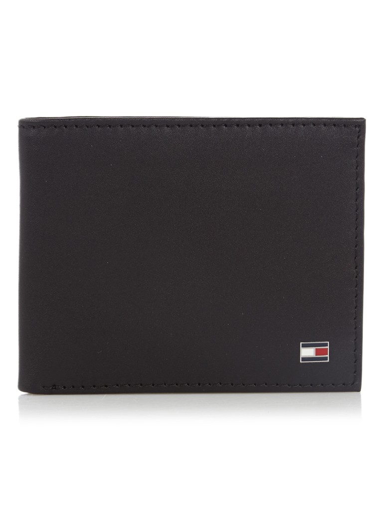 Tommy Hilfiger Heren Eton portemonnee van leer in de kleur Zwart