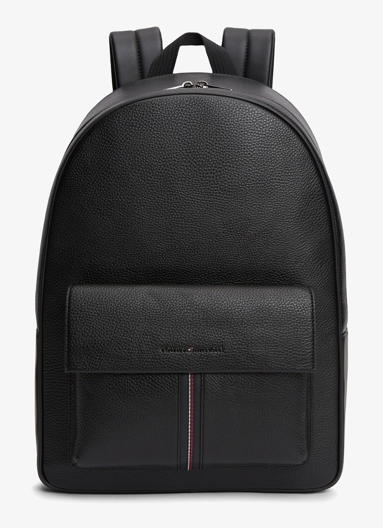 Tommy Hilfiger Heren Rugzak van imitatieleer in de kleur Zwart
