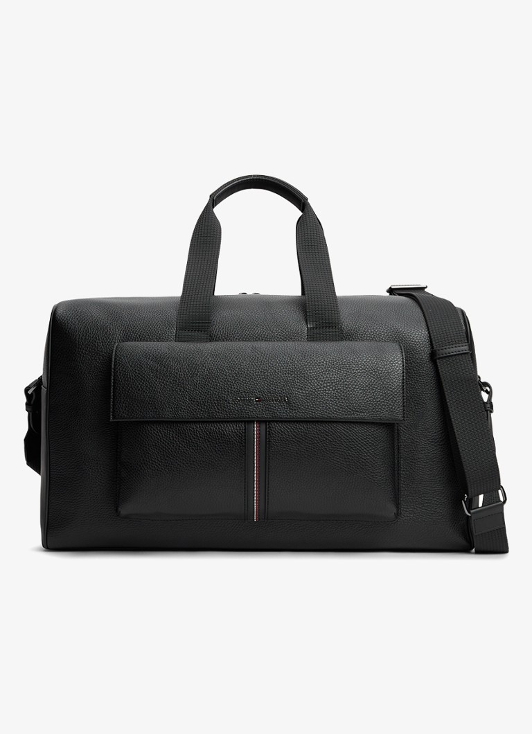 Tommy Hilfiger Weekendtas met logo en afneembare schouderriem Zwart