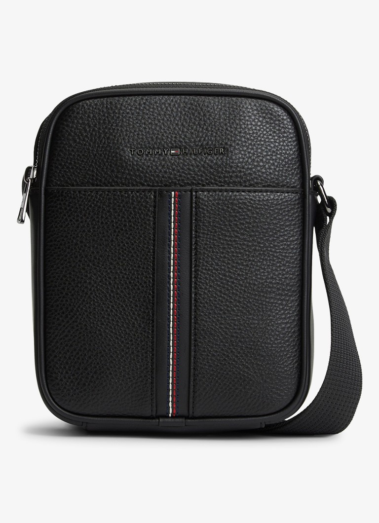 Tommy Hilfiger Heren Schoudertas met logo in de kleur Diepzwart