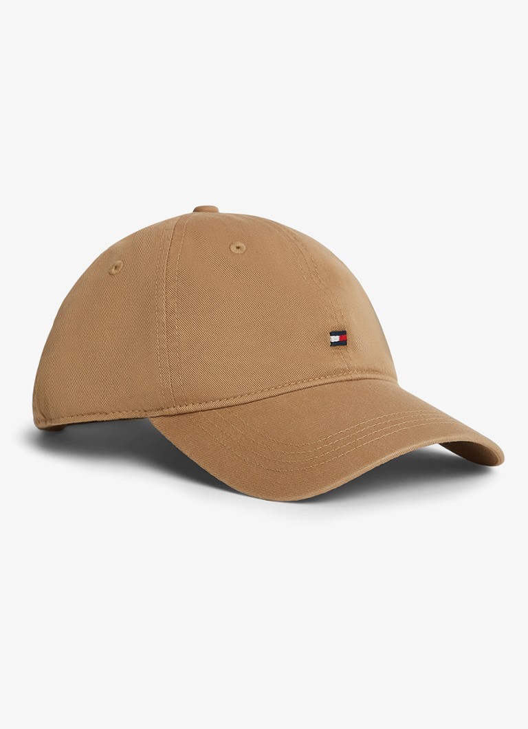 Tommy Hilfiger Heren Baseball pet met logoborduring in de kleur Zand
