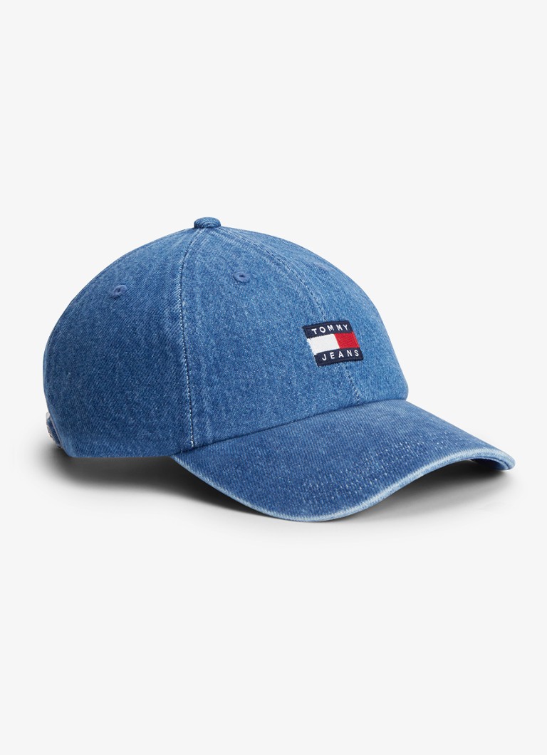 Tommy Hilfiger Heren Pet met logoborduring in de kleur Denim