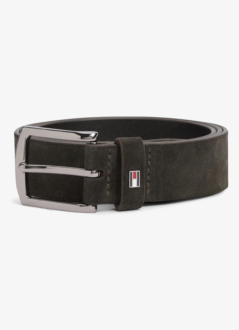 Tommy Hilfiger Heren Denton riem van suède in de kleur Zwart