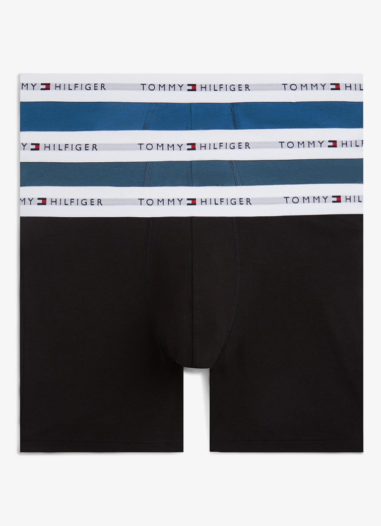 Tommy Hilfiger Heren Boxershorts met logoband in 3-pack in de kleur Multicolor