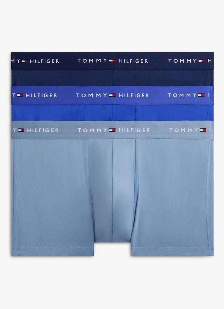 Tommy Hilfiger Heren Boxershorts met logoband in 3-pack in de kleur Donkerblauw
