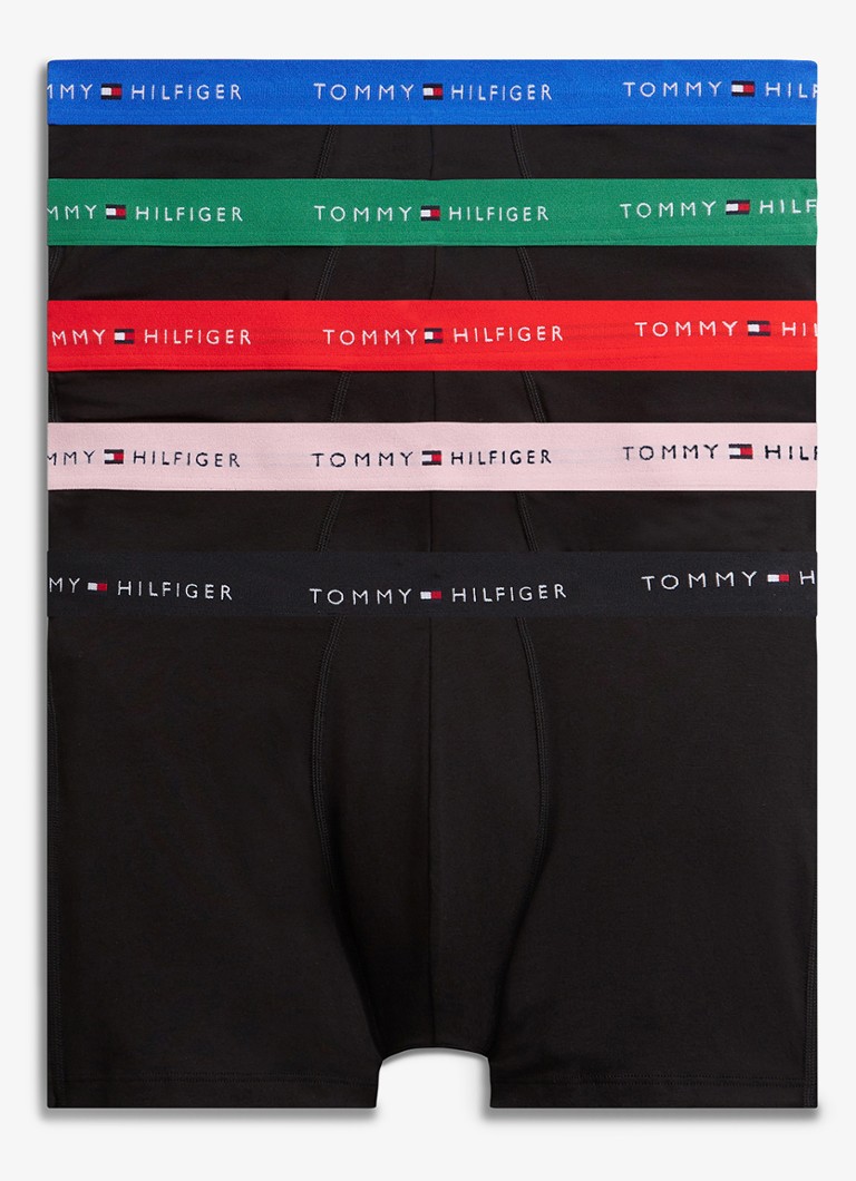 Tommy Hilfiger Heren Boxershorts met logoband in 4-pack in de kleur Zwart